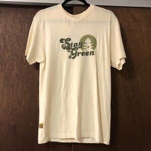 LiViTY “Stay Green” Off-White Hemp Cotton T-Shirt